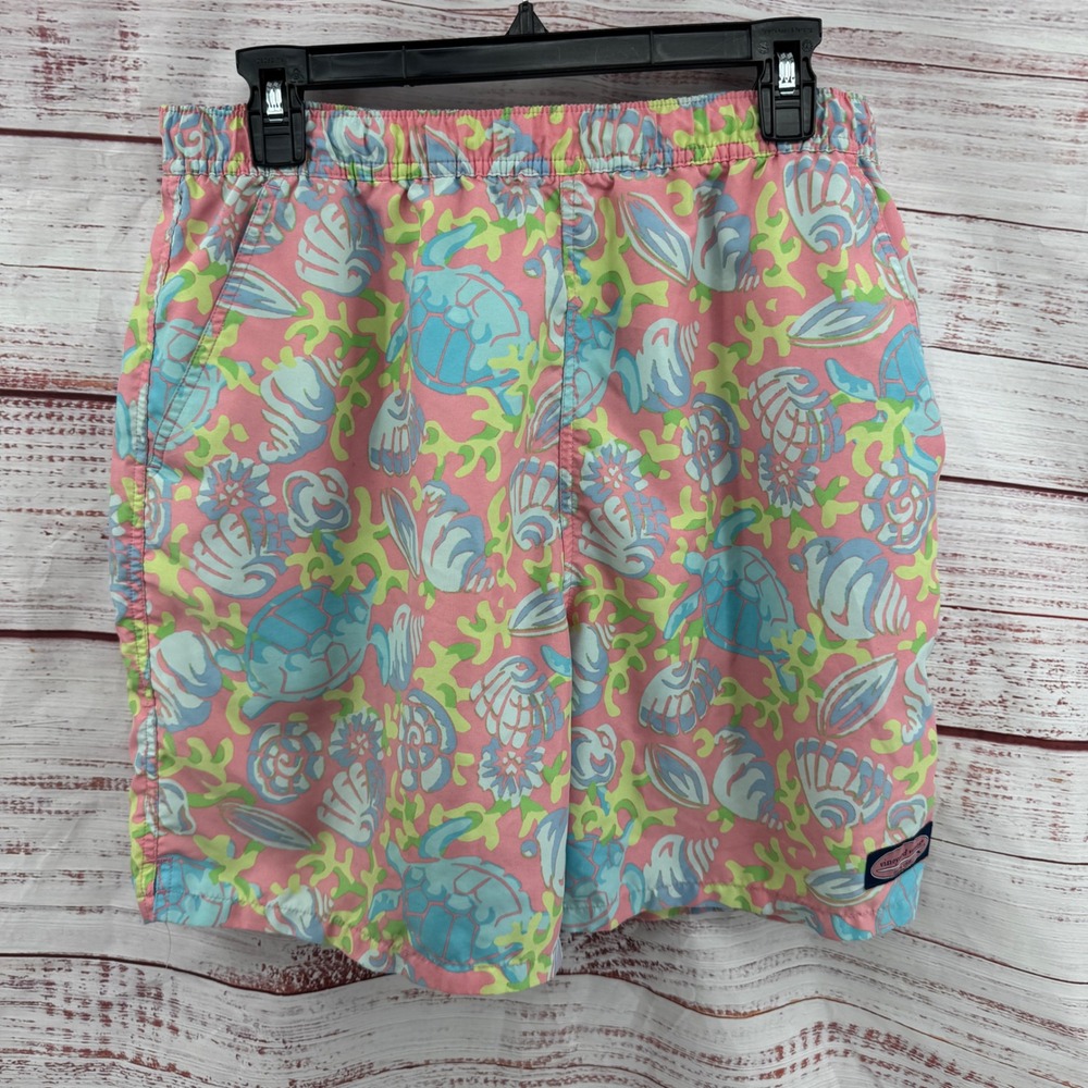 Vineyard Vines Swim Shorts Mens Medium Sea Turtle Shell Trunks Vacation